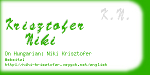 krisztofer niki business card